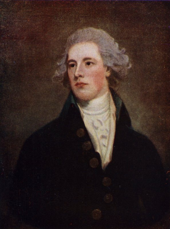 William Pitt den yngre, engelsk Tory-politiker och premiärminister (färg litho) av George (after) Romney