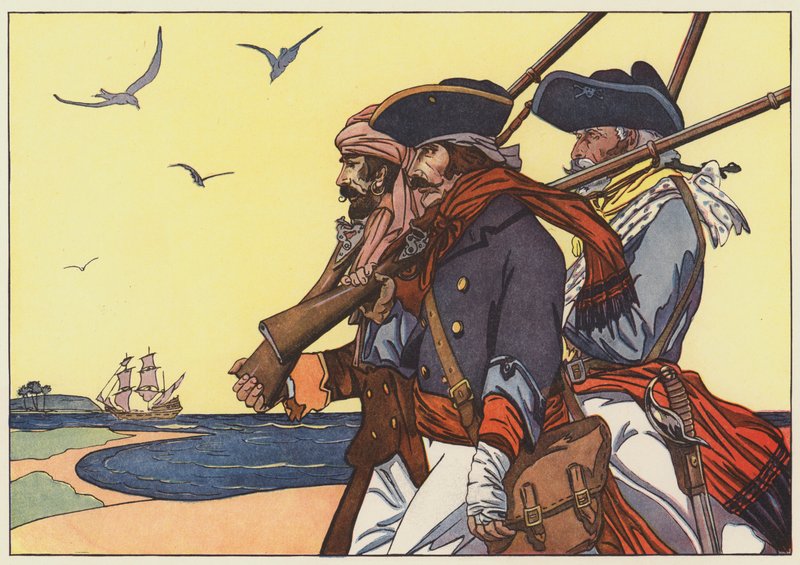 Pirater på ön Tortuga av George Alfred Williams