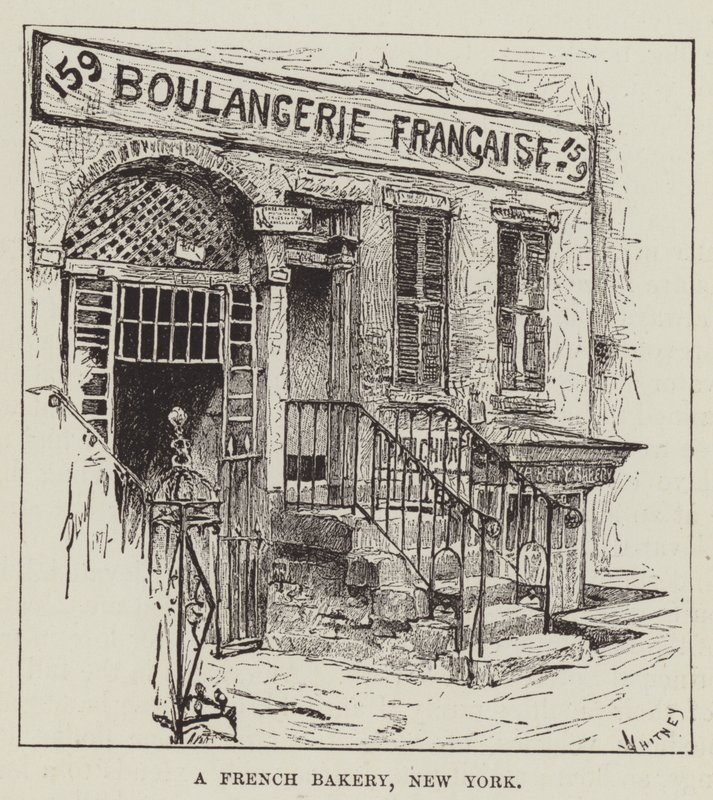 Ett franskt bageri, New York av George Augustus Sala