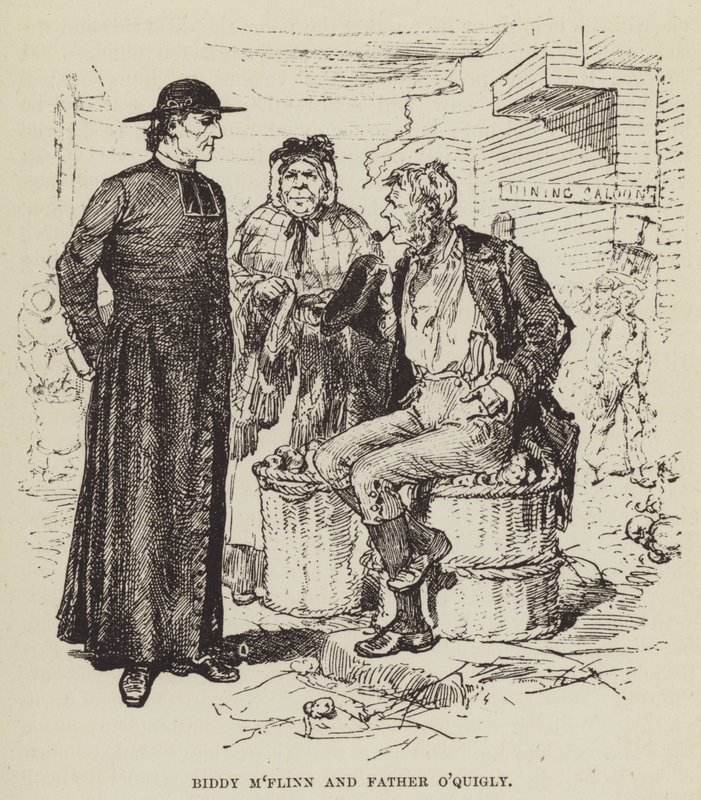 Biddy MFlinn och far OQuigly av George Augustus Sala