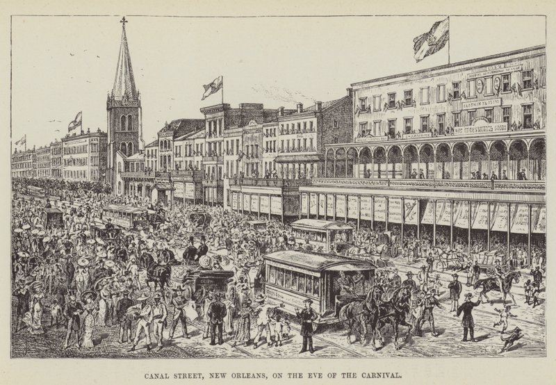Canal Street, New Orleans, på kvällen före karnevalen av George Augustus Sala