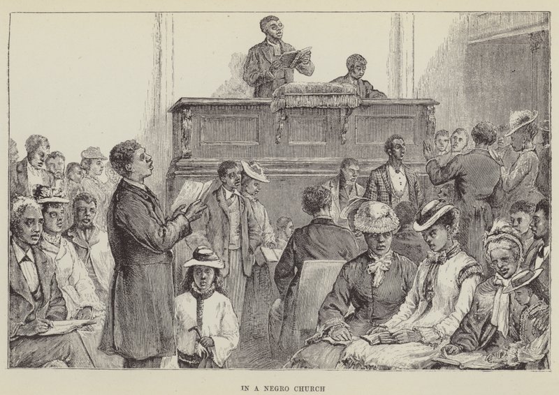 I en svart kyrka (gravyr) av George Augustus Sala