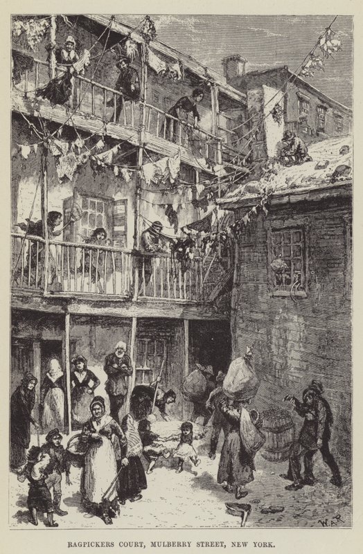 Ragpickers Court, Mulberry Street, New York av George Augustus Sala