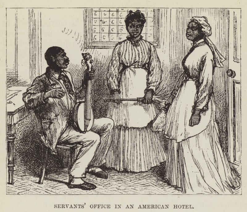 Servants Office i ett amerikanskt hotell av George Augustus Sala