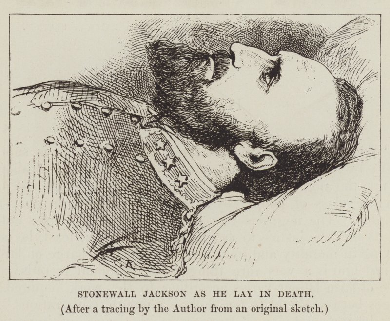 Stonewall Jackson som han låg i Death av George Augustus Sala