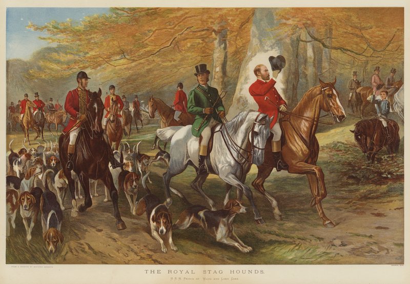 The Royal Stag Hounds, HKH Prince of Wales och Lord Cork av George Bouverie Goddard