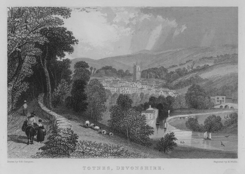 Totnes, Devonshire (gravyr) av George Bryant Campion