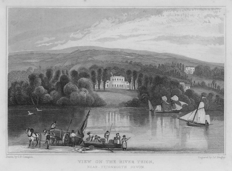Utsikt över floden Teign, nära Teignmouth, Devon (gravyr) av George Bryant Campion