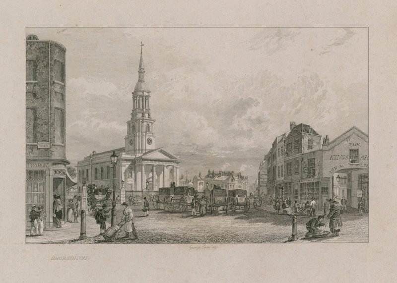 Kyrkan St Leonard, Shoreditch av George Cooke
