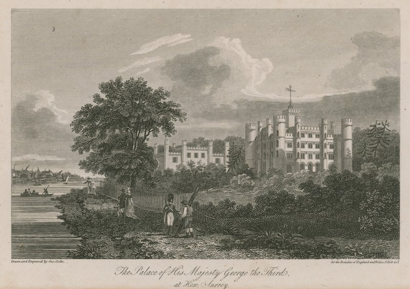 Hans Majestät Kung Geroge III:s palats i Kew, Surrey av George Cooke