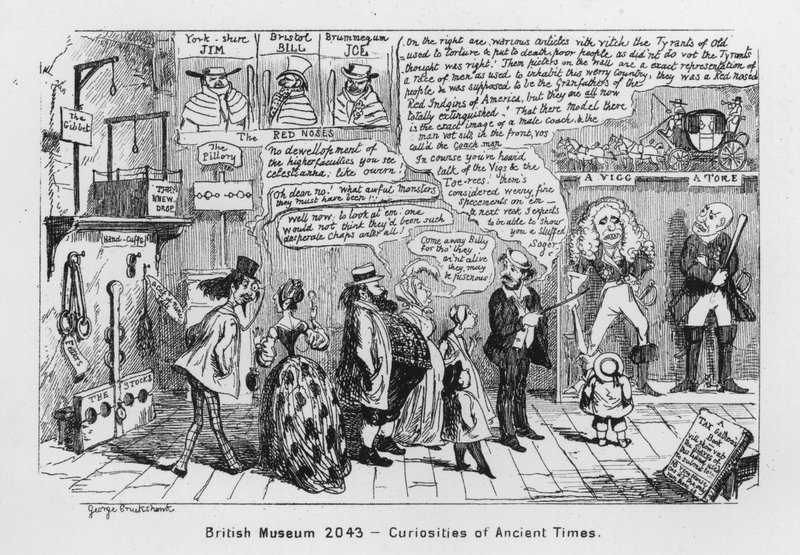 British Museum 2043, Curiosities of Ancient Times (gravyr) av George Cruikshank