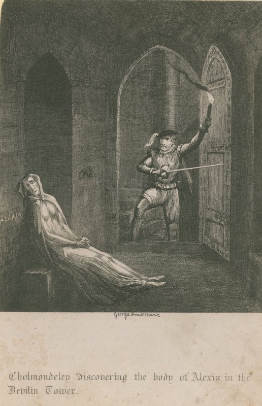 Cholmondeley upptäcker Alexias kropp av George Cruikshank
