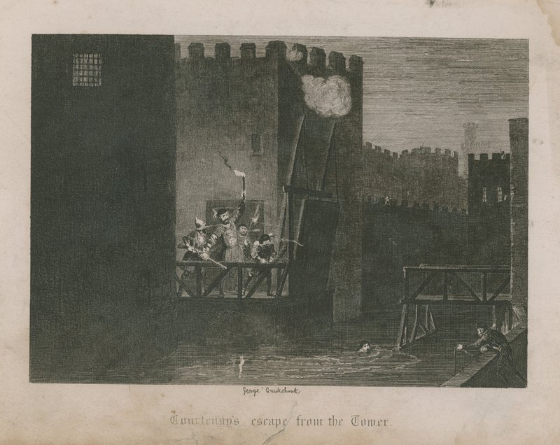 Courtenays flykt från tornet av George Cruikshank