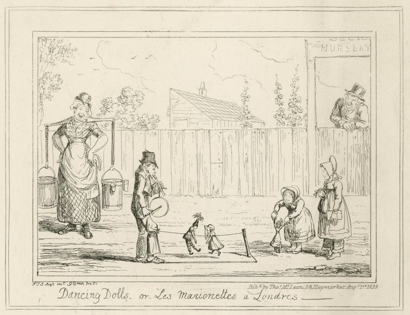 Dansdockor eller Les Marionettes a Londres av George Cruikshank