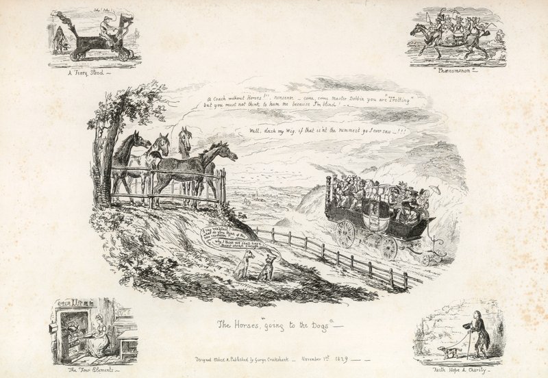 Gurneys ångvagn av George Cruikshank