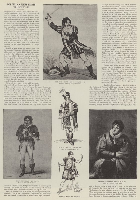 Hur de gamla skådespelarna klädde Shakspere av George Cruikshank