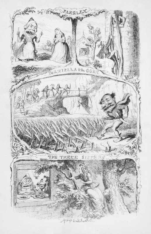 Illustration för The Pentamerone av George Cruikshank (gravyr) av George Cruikshank