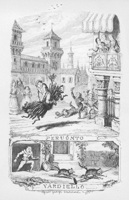 Illustration för The Pentamerone av George Cruikshank (gravyr) av George Cruikshank