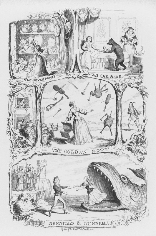Illustration för The Pentamerone av George Cruikshank (gravyr) av George Cruikshank