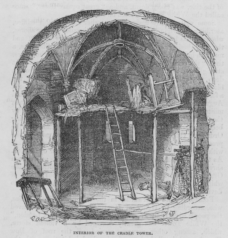 Interiör av Cradle Tower (gravyr) av George Cruikshank