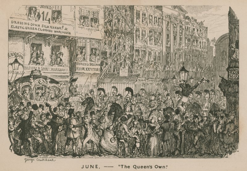 Juni - Drottningens egen av George Cruikshank