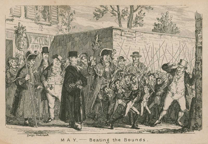 Maj - Beating the Bounds av George Cruikshank