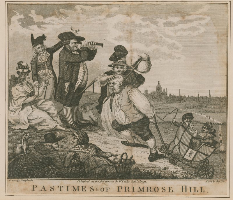 Tidfördriv av Primrose Hill av George Cruikshank