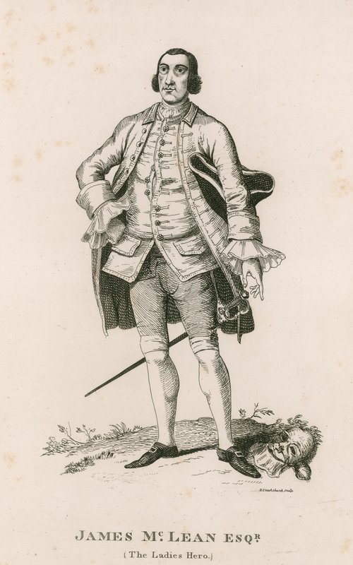 Porträtt av James McLean (The Ladies Hero) av George Cruikshank