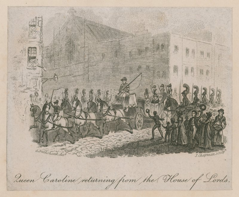 Drottning Caroline återvänder från House of Lords av George Cruikshank