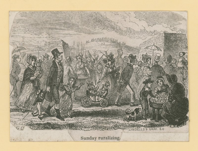 Söndag landsbygd av George Cruikshank