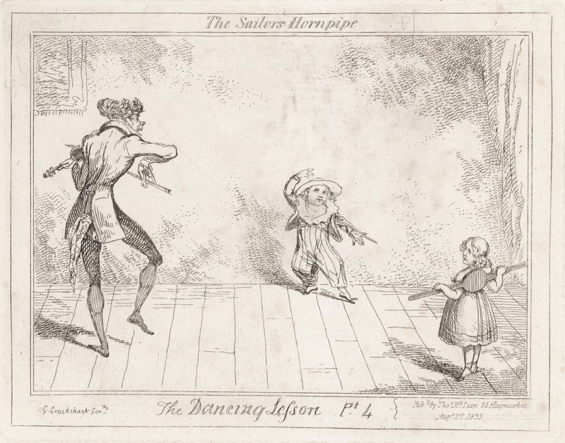 Danslektionen: sjömannens hornpipa av George Cruikshank