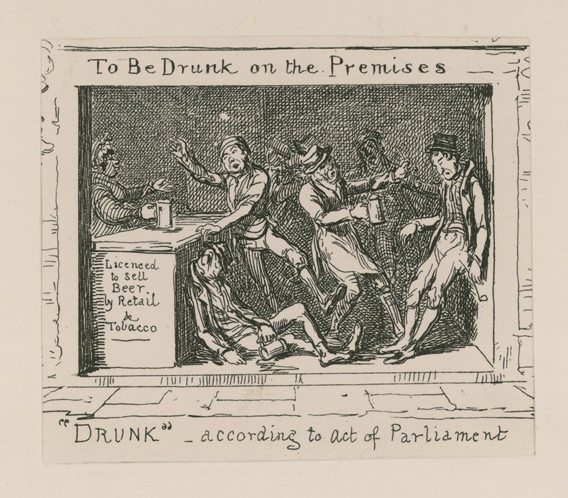 Att drickas i lokalen av George Cruikshank