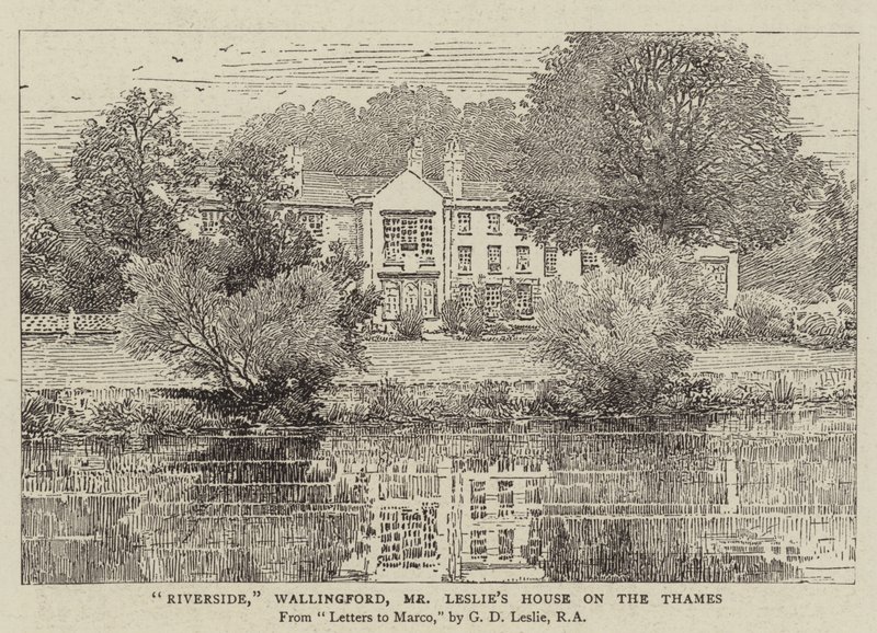 Riverside, Wallingford, Mr Leslies hus på Themsen av George Dunlop Leslie