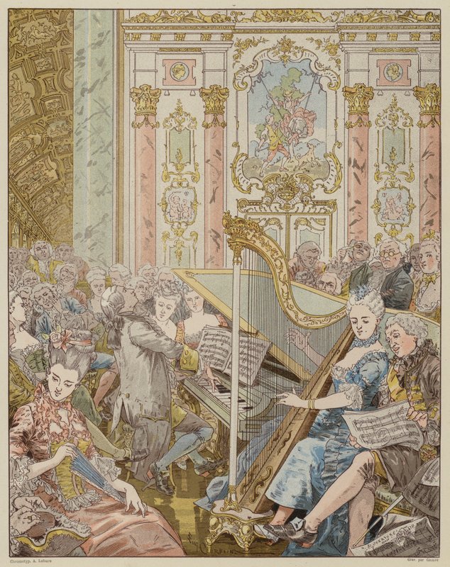 Scen från La Dame de Gai-Fredon, av Quatrelles (Ernest L