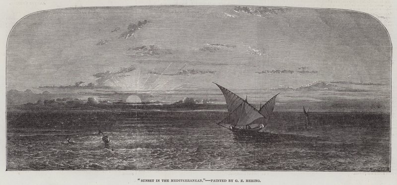 Solnedgång i Medelhavet av George Edwards Hering