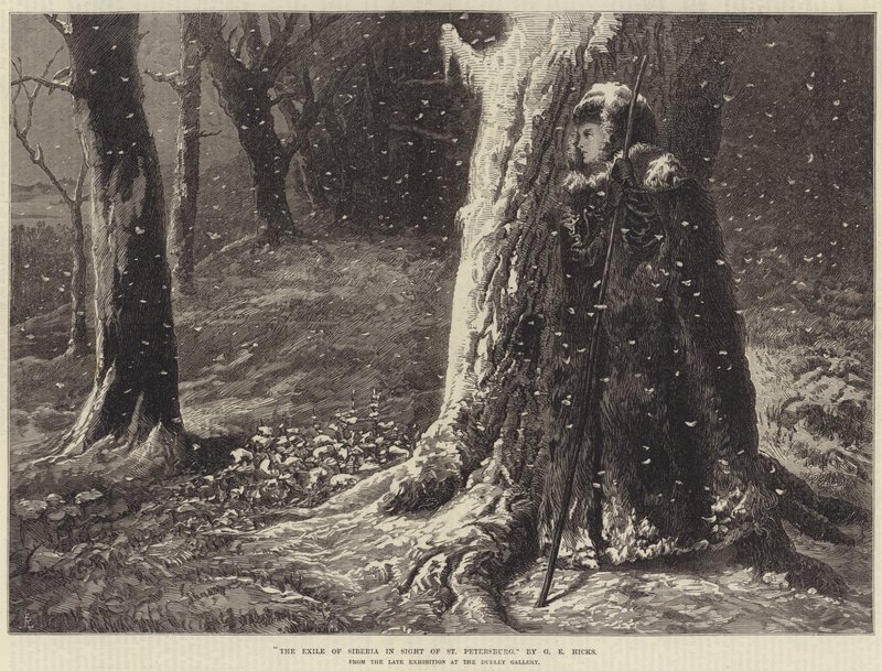 Sibiriens exil i sikte på S:t Petersburg av George Elgar Hicks