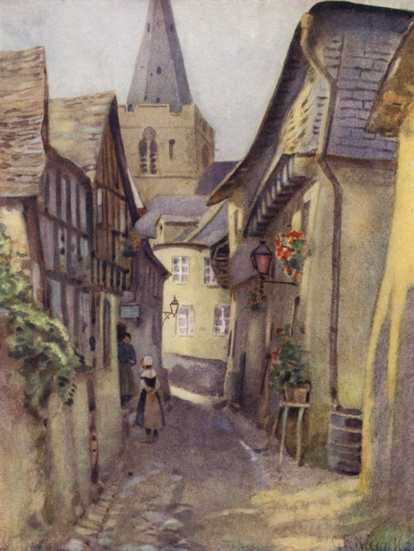 En gammal gata i St Goar av George Franck Nicholls