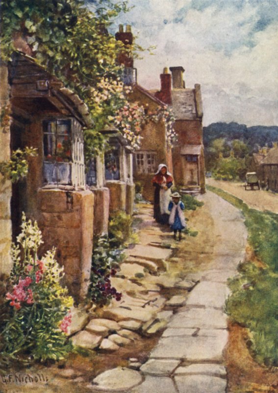 Gamla hus, Broadway av George Franck Nicholls