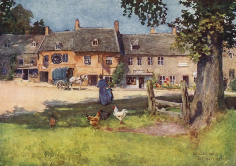 Gamla aktier, Stow on the Wold av George Franck Nicholls