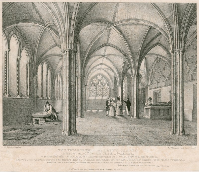 Interiör av Ladye Chapel, i östra änden av St Saviour