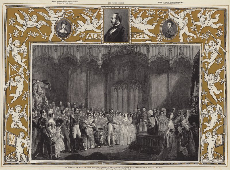 Drottning Victorias och prins Alberts äktenskap av Saxe-Coburg och Gotha vid St James