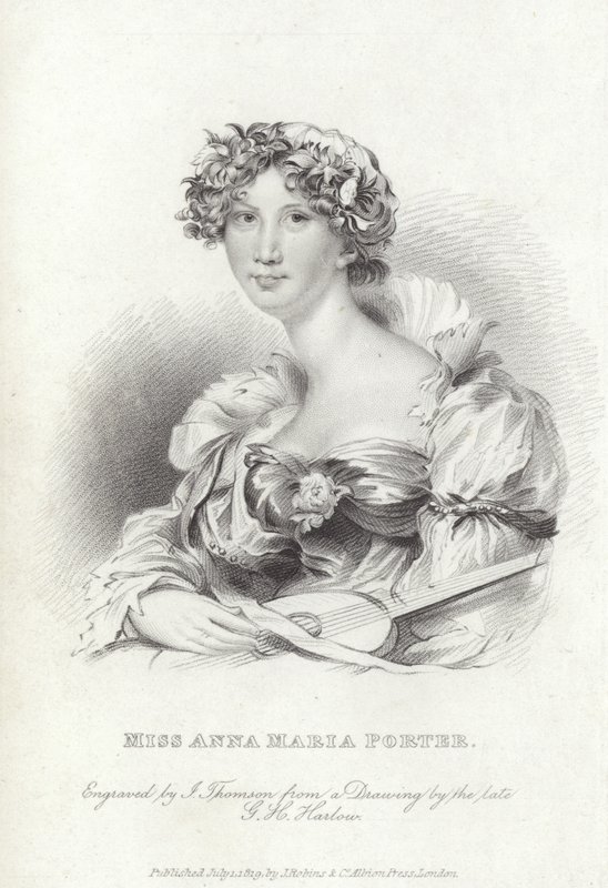 Anna Maria Porter, engelsk poet och romanförfattare av George Henry (after) Harlow