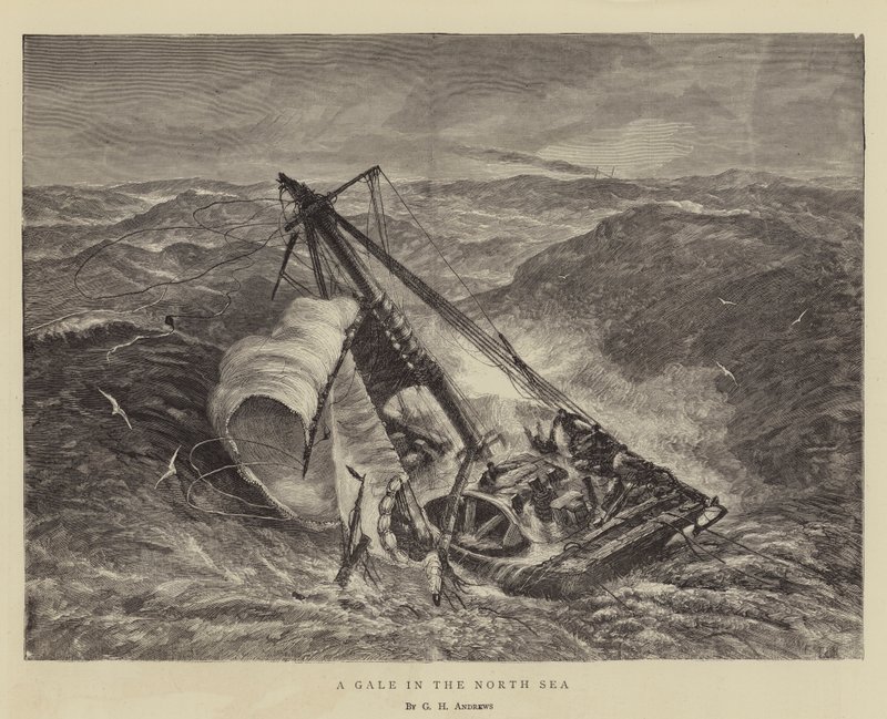 En kuling i Nordsjön av George Henry Andrews
