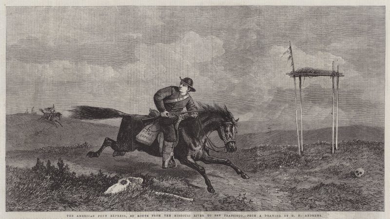 American Pony Express, på väg från Missourifloden till San Francisco av George Henry Andrews