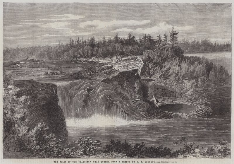 Chaudiere-fallet, nära Quebec av George Henry Andrews