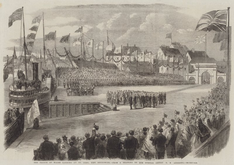 Prince of Wales landar i St John, New Brunswick av George Henry Andrews