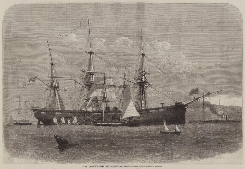 USA Steam-Corvette, Niagara av George Henry Andrews