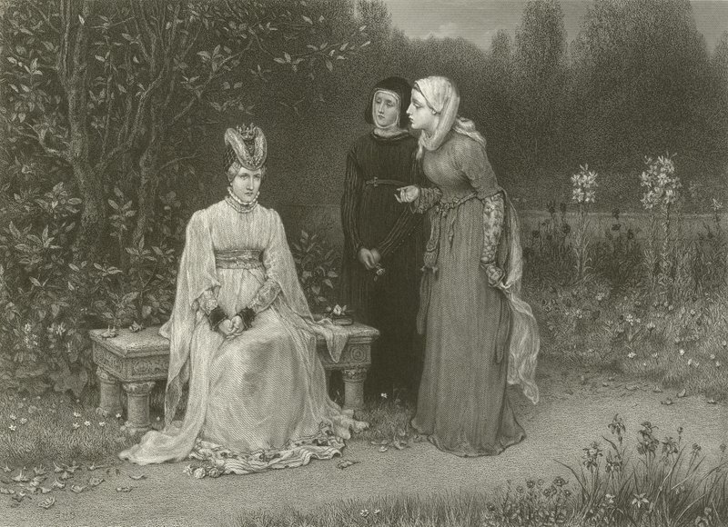 Drottning Isabella och hennes damer av George Henry Boughton