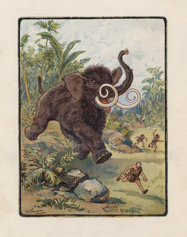 Mammuten (färglitografi) av George Henry Thompson