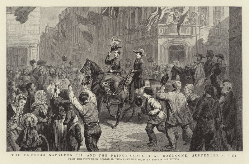 Kejsar Napoleon III och prinsgemalen i Boulogne, 7 september 1854 av George Housman Thomas